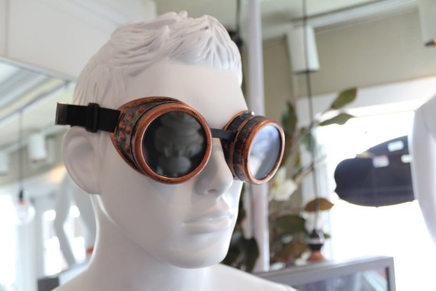 steampunk goggles on head Steampunk Goggles – winkwag.com